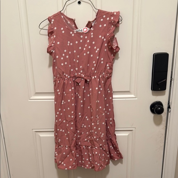 PatPat Other - PatPat Ruffled Pink Dress with White Dots